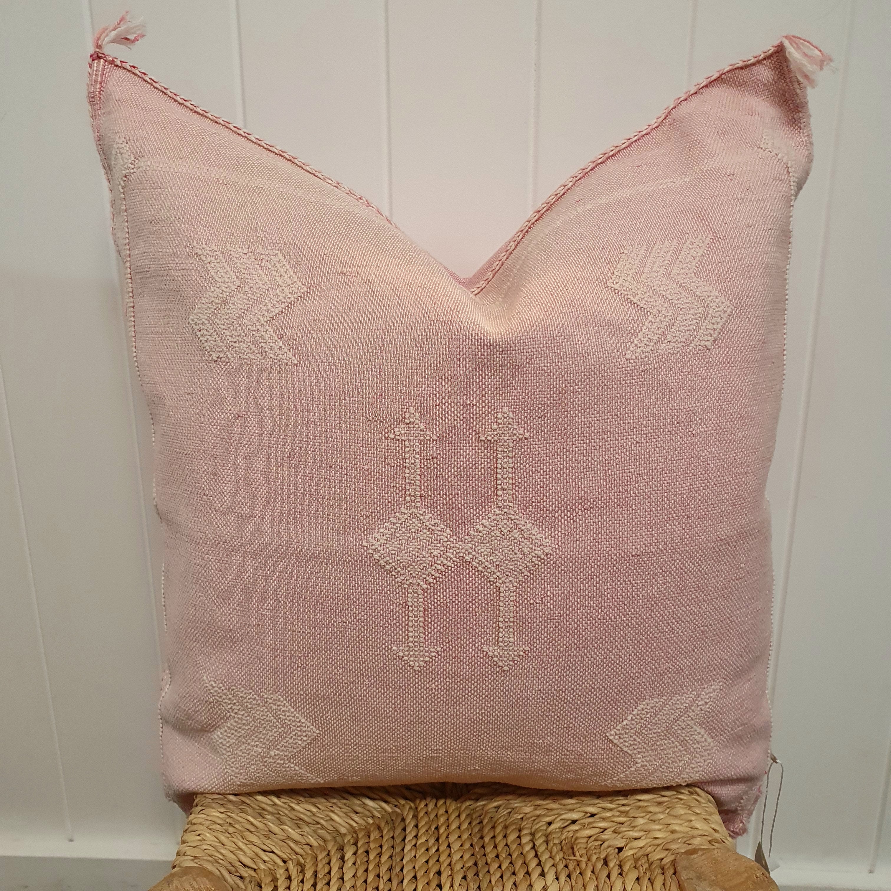 Cactus Silk Cushion // Powder Pink