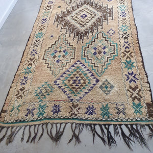 Long wide vintage moroccan rug