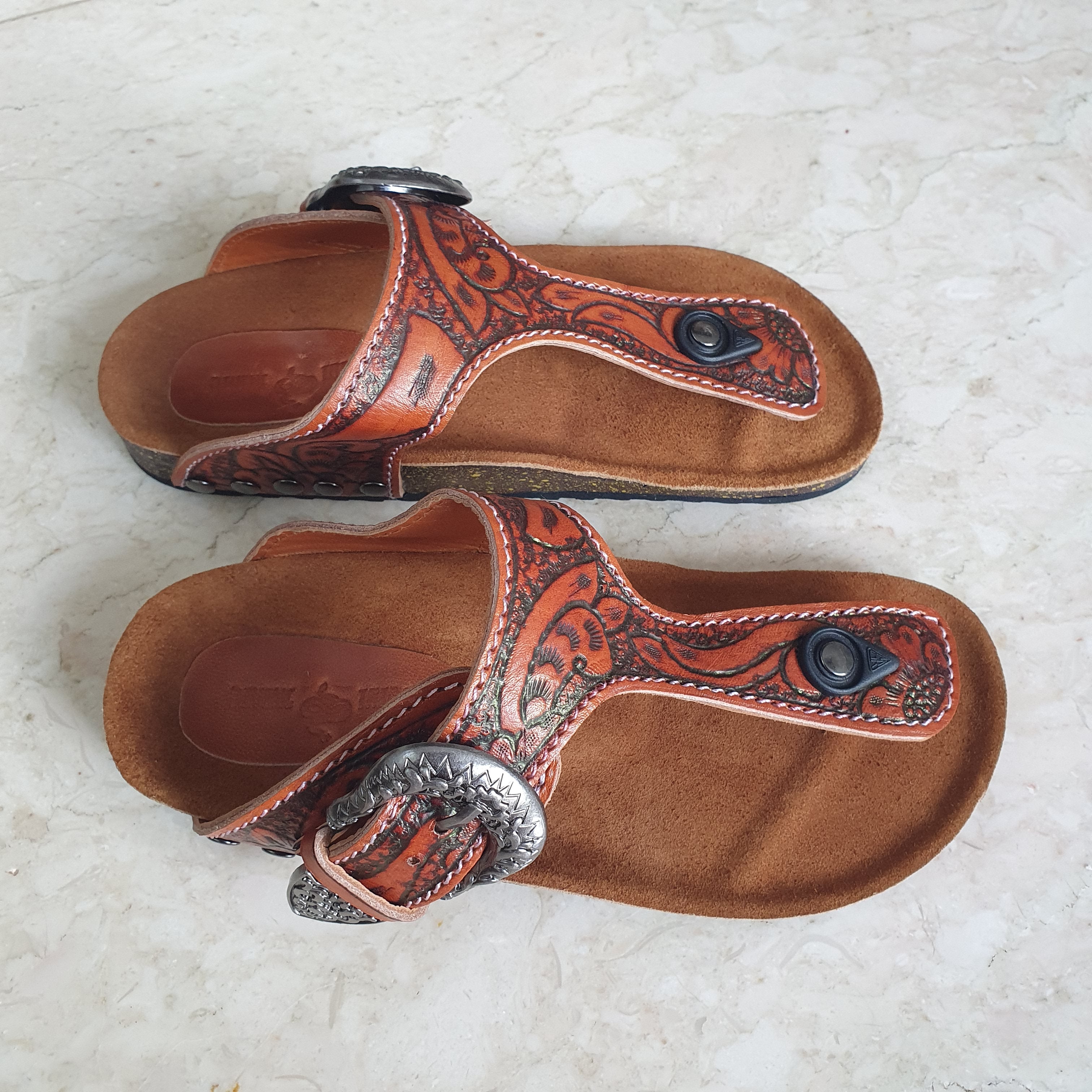 Indie Leather Sandals// Cognac