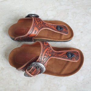 Indie Leather Sandals// Cognac