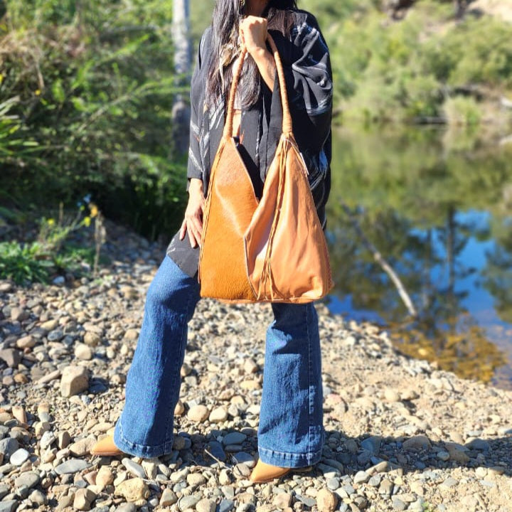 Alona leather cowhide bag