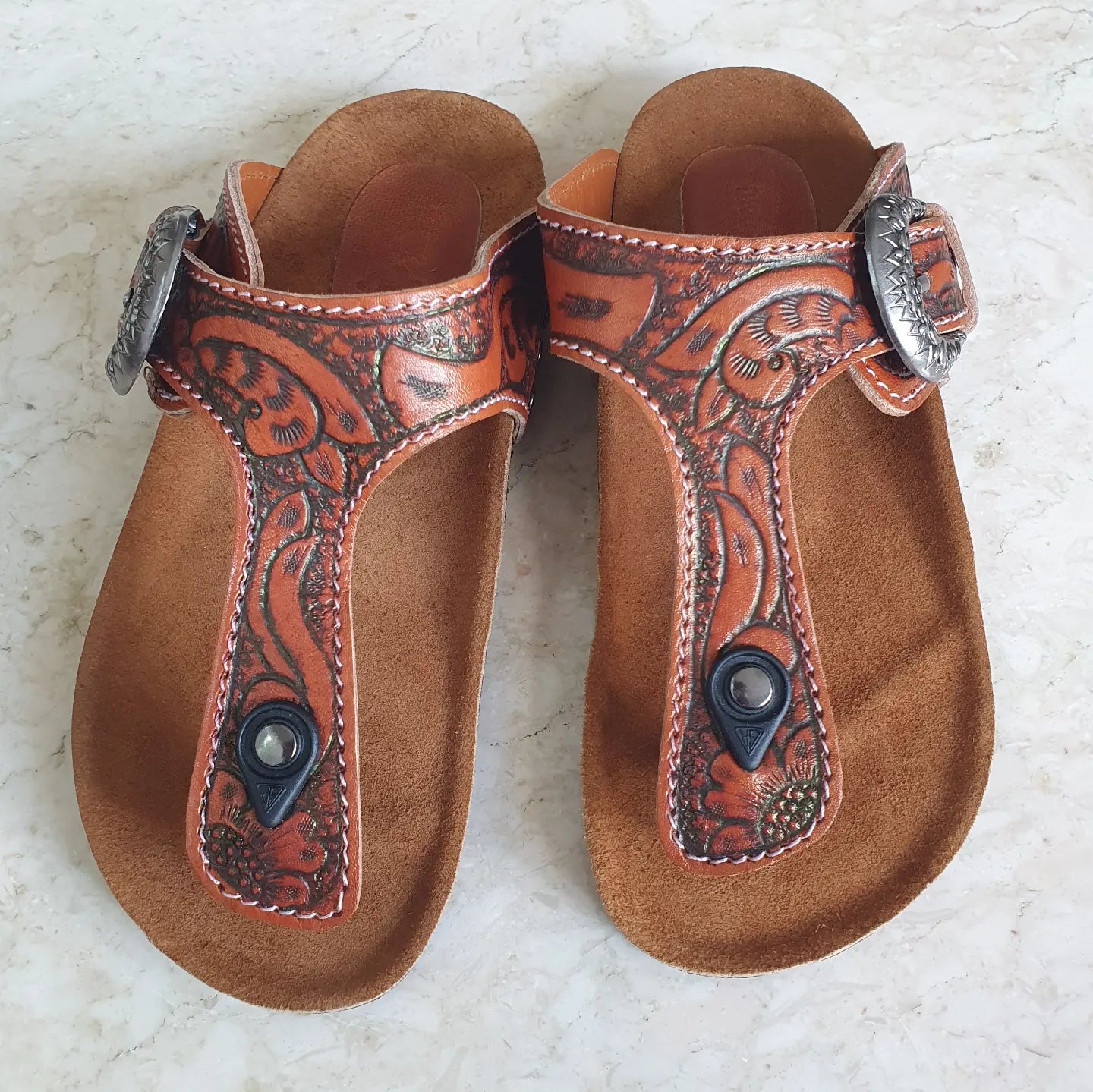 Indie Leather Sandals// Cognac