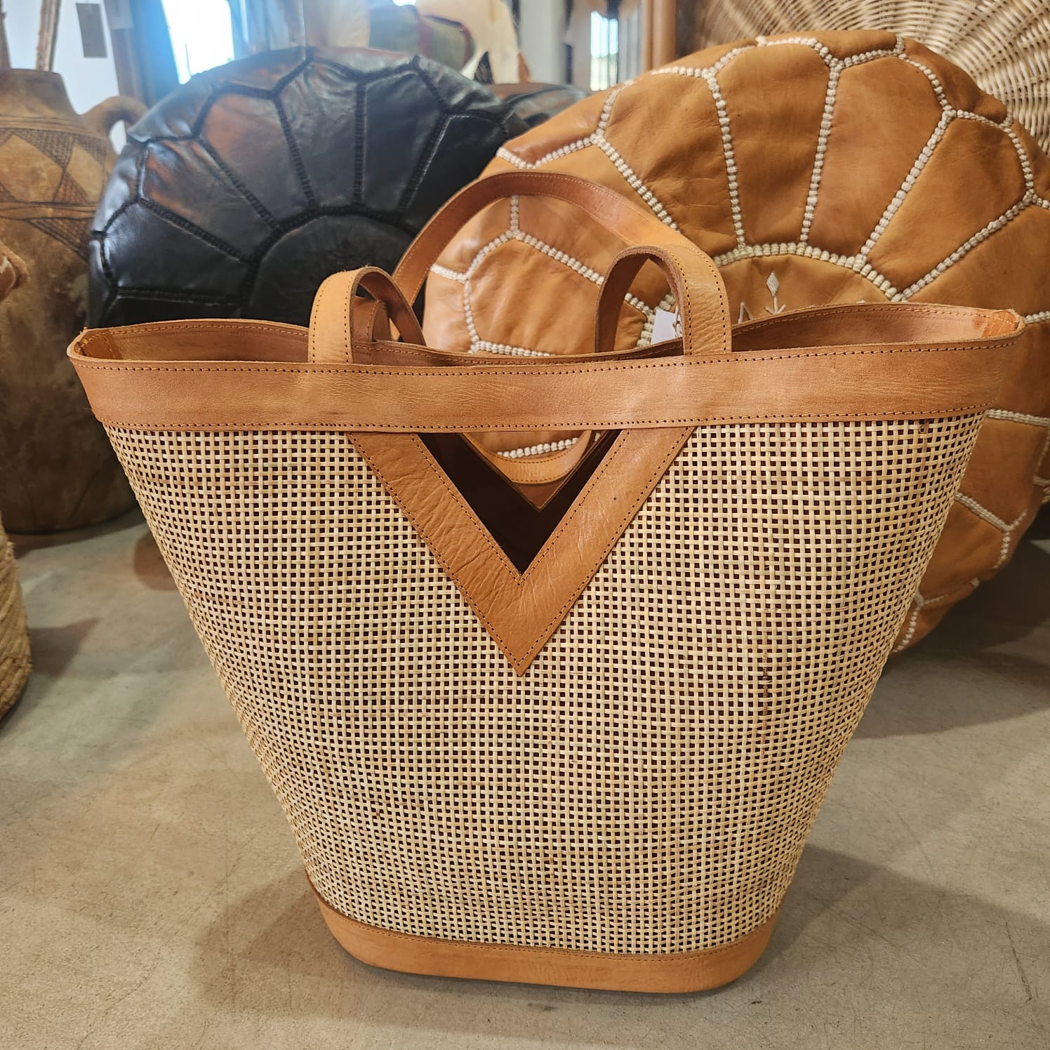 Chloe Rattan Tote Bag