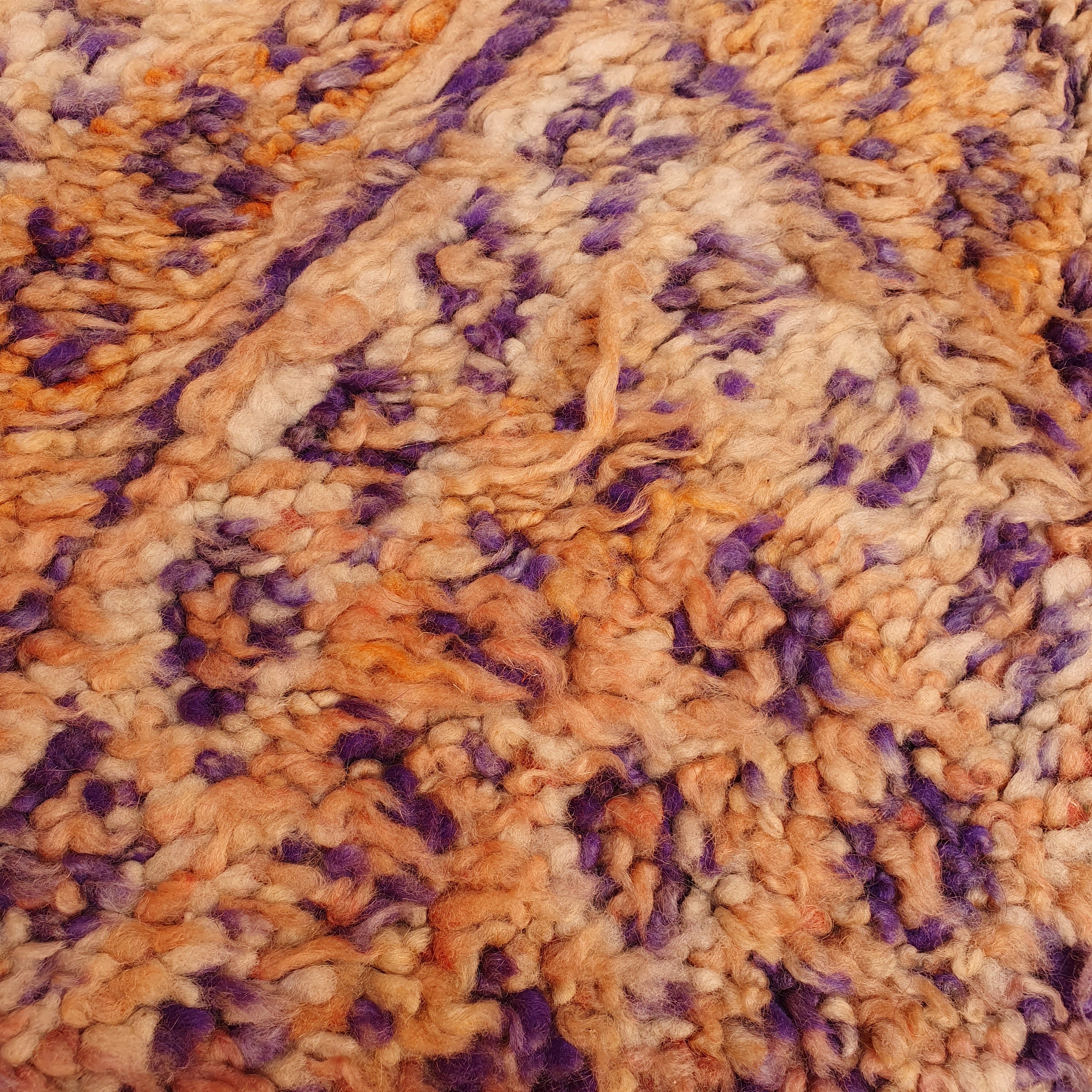 orange and purple vintage beni M'guild rug