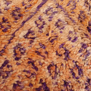 orange and purple vintage beni M'guild rug