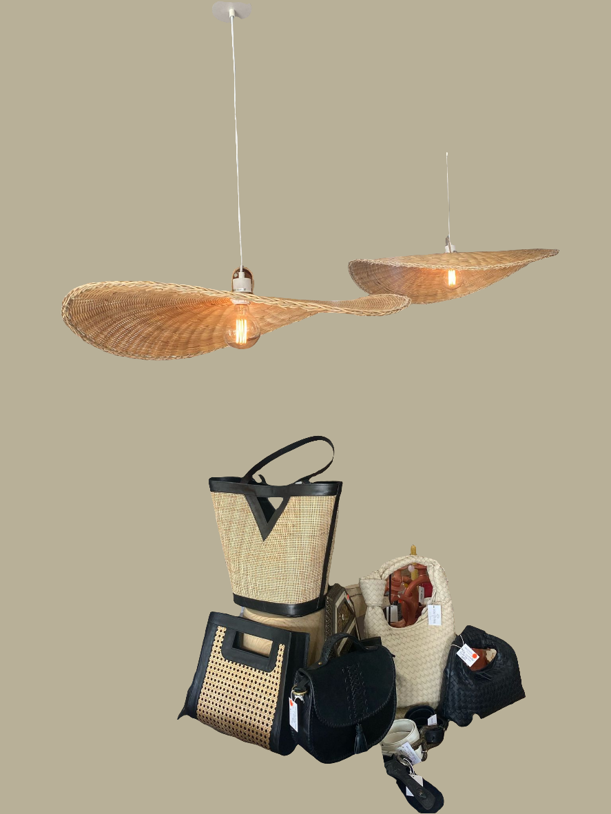 Rattan round pendant lighting 