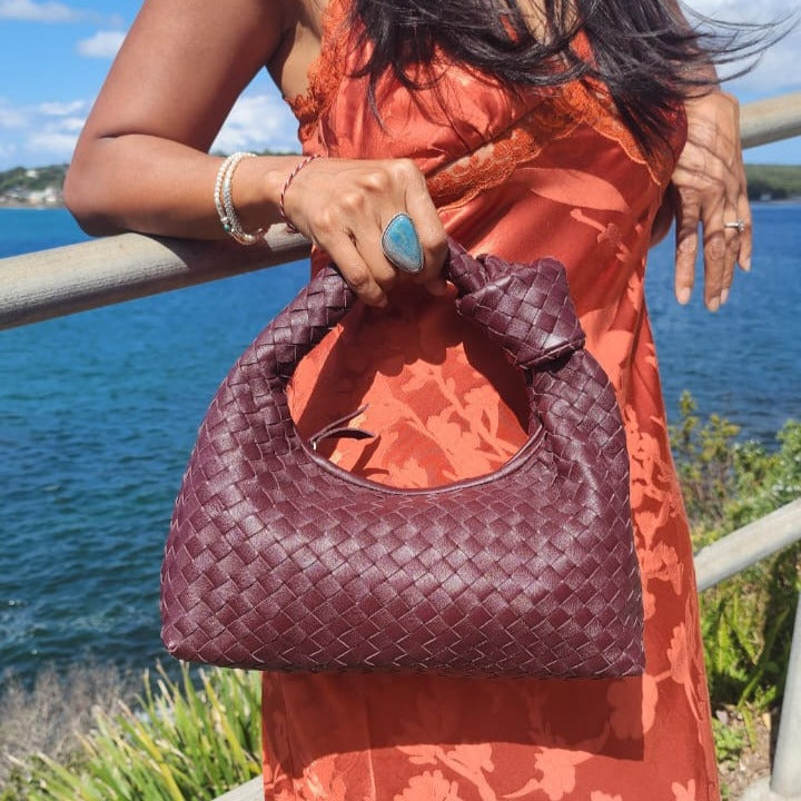 Gigi Woven Bag // Mini Black Leather 4 colours available