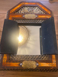 Vintage Moroccan Inlay Mirror