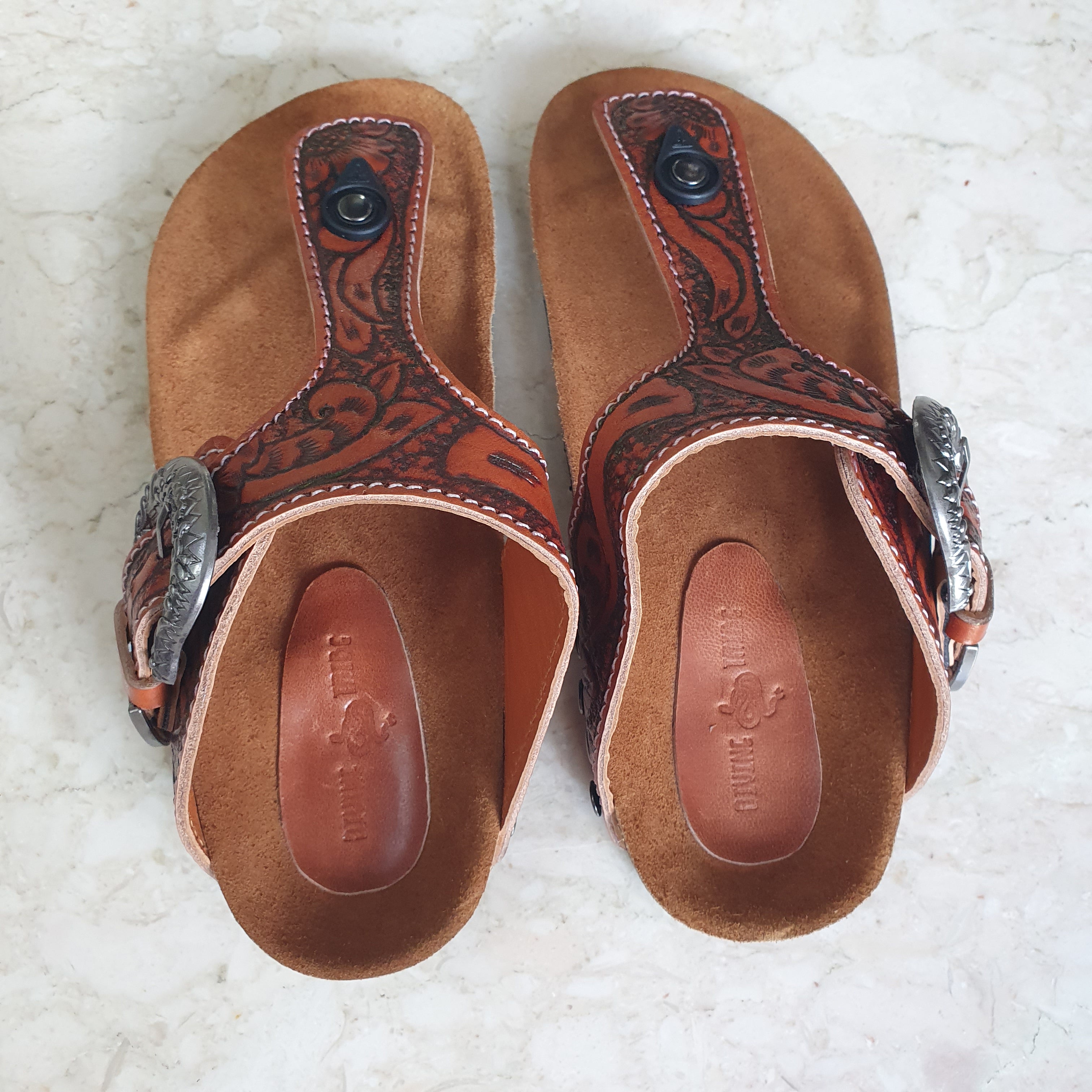 Indie Leather Sandals// Cognac