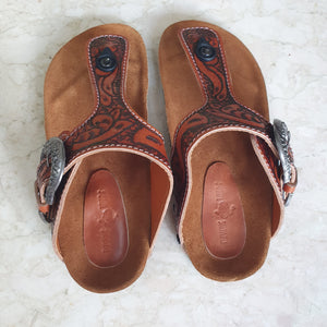 Indie Leather Sandals// Cognac