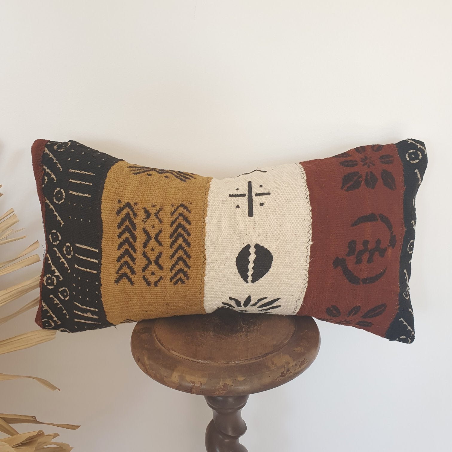 Tribal Mudcloth Lumbar Cushion 60x30cm