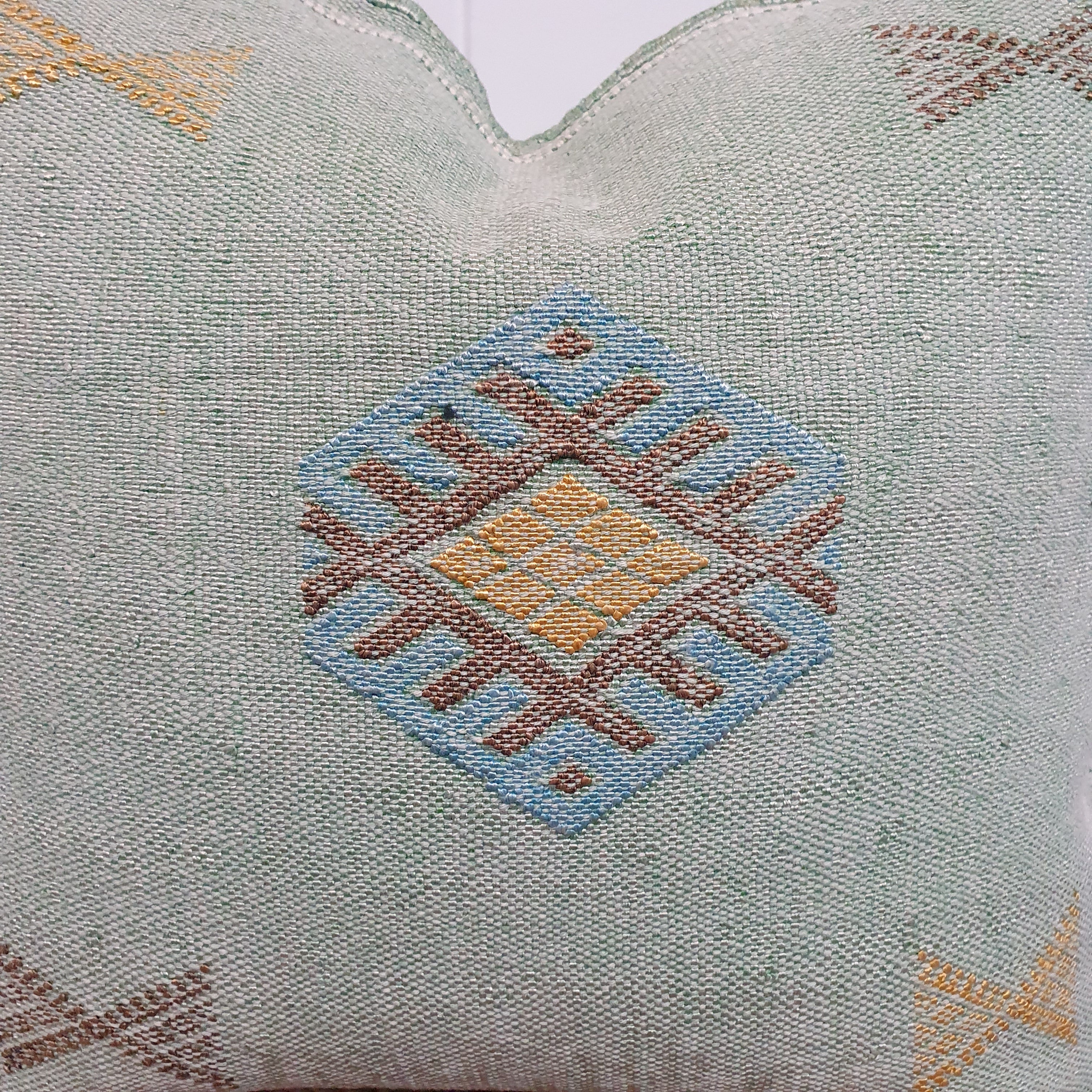 Sage cactus silk cushion cover