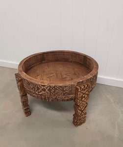 Moroccan Wooden Coffee Table | Hand Carved | Medium